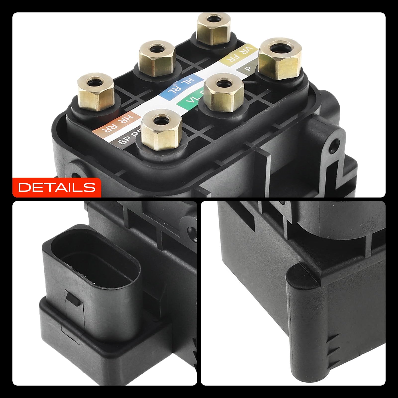 Frankberg Unidad de válvulas de suspensión neumática Compatible con Clase M W164 3.0L GL-Klasse X164 3.0L GL-Klasse X164 4.0L Clase M W164 4.0L GL-Klasse X164 5.5L Replace# 1643200104