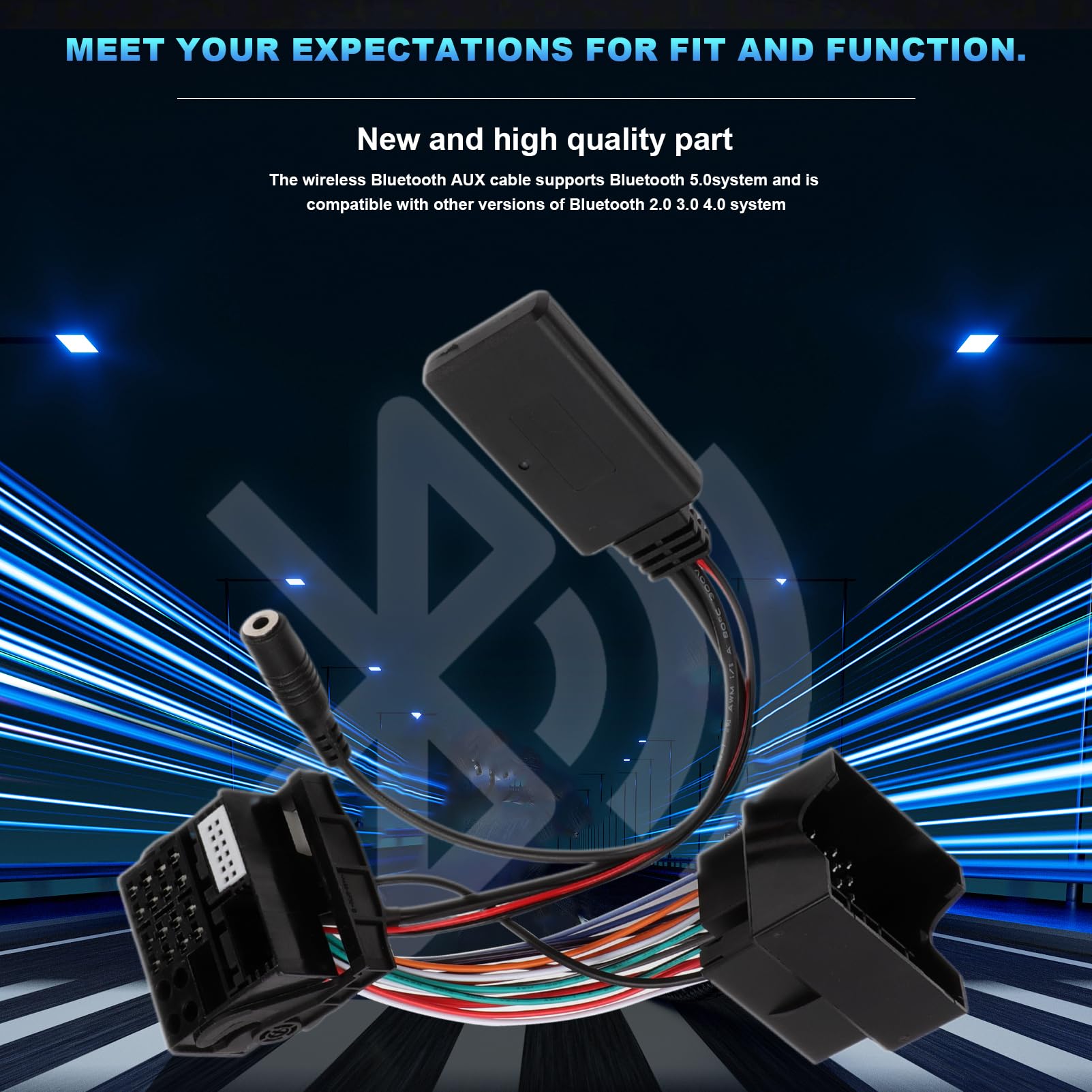 Adattatore Bluetooth a 12 pin autoradio 5.0 stereo Aux cavo per W169 W245 W203 W209 W164