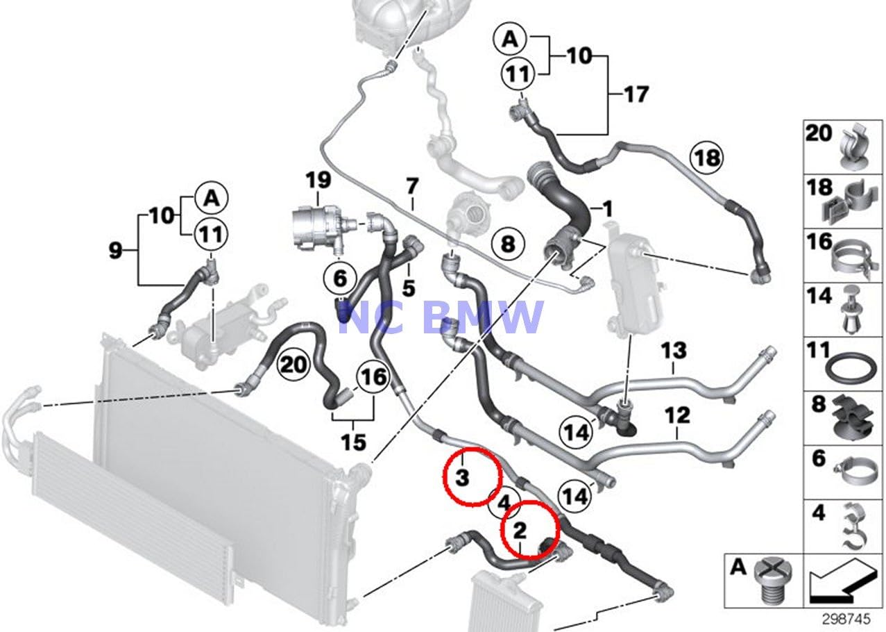 Amazon.com: BMW Genuine Cooling System Coolant Hose Coolant Hose 335i ...