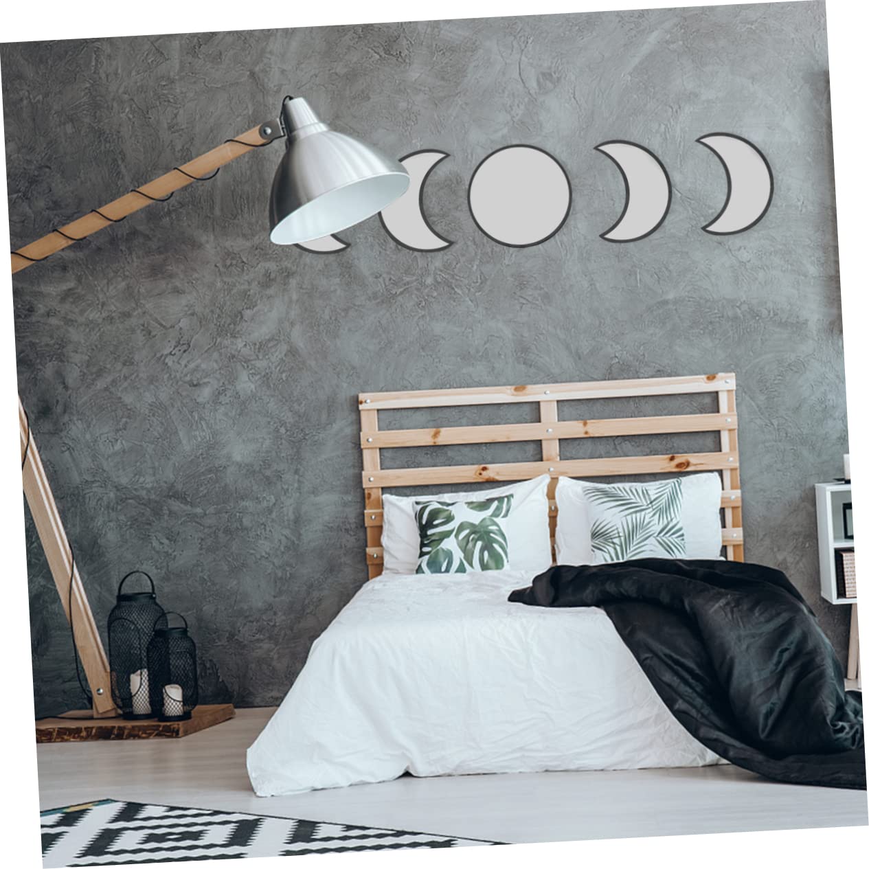 Ciieeo Böhmischer Mondphasen Acrylspiegel Selbstklebend, 1 Satz