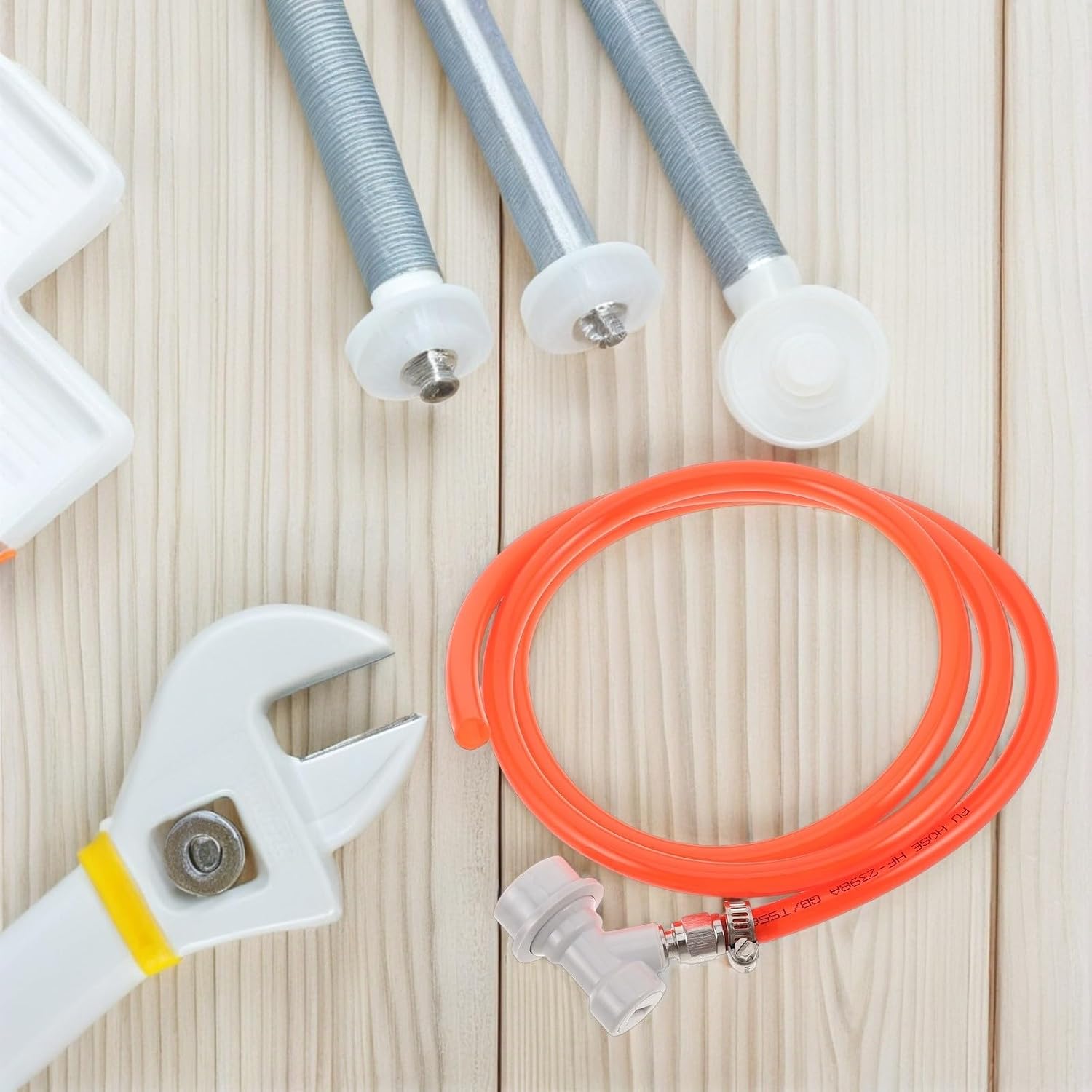 Home Brew Co2 Gas Lines Assembly 5/16 5ft Red Hose
