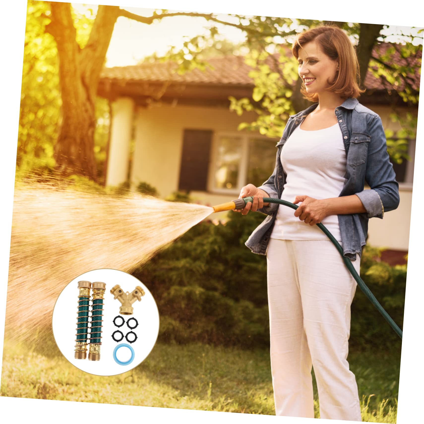 UKCOCO 1 Juego Conector de Manguera Jardín Adaptador de Manguera de Divisor de para Grifo Conector Rápido para Jardín Accesorio de Jardinería Resistente Alta Presión