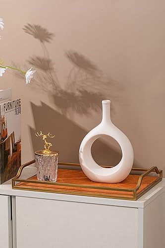 Miniatura 3 de GaLouRo Jarrones para decoración jarrón blanco jarrón moderno para decoración de mesa de centro de mesa decoración del hogar para sala de estar