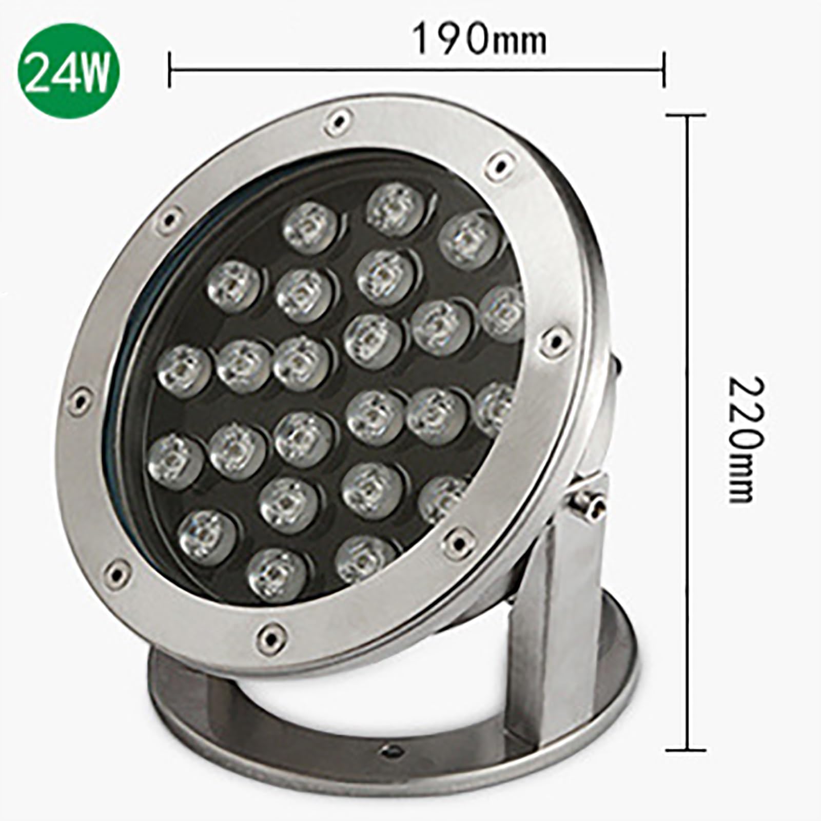 Faretto Per Laghetto Subacqueo - Luci Per Fontane, Luci A LED Subacquee RGB A Bassa Tensione CA 24 V, Luce Subacquea Per Paesaggi Subacquei In Acciaio Inossidabile IP68 ( Color : RGB , Size : 24W )