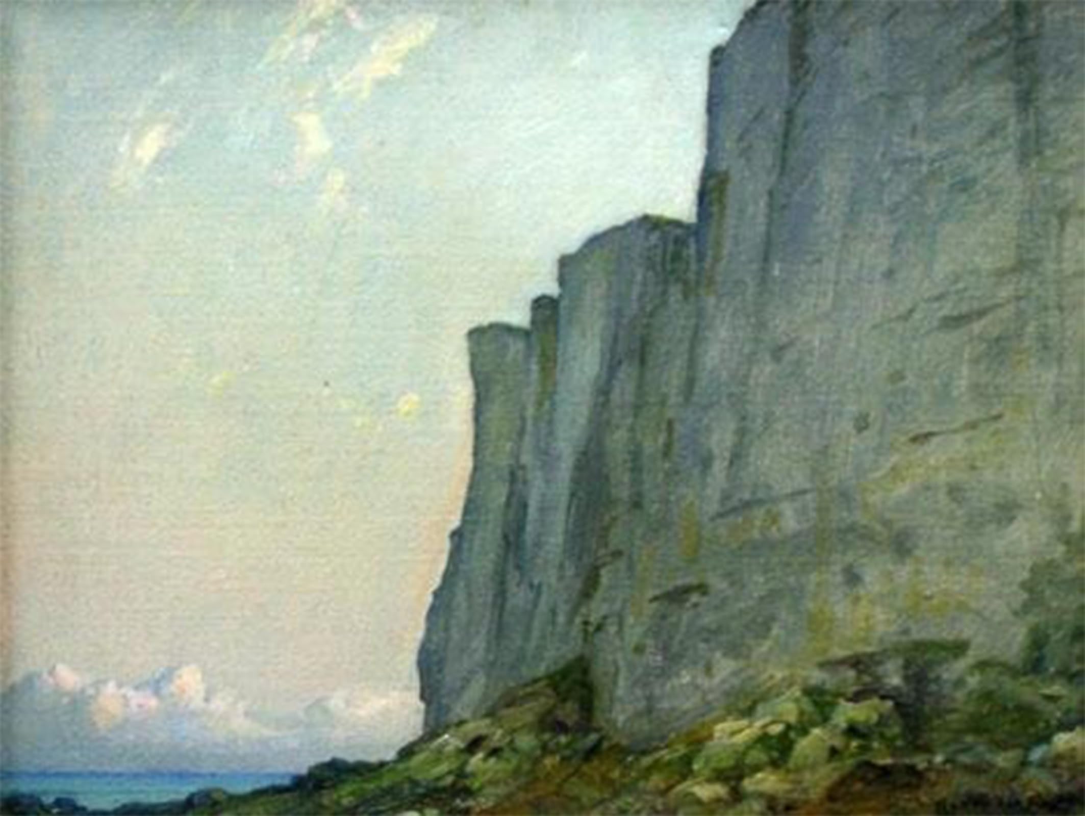 SERENDIPITP Abstract Painting Mural Print Picture Wall Decor Painting Seascape with Cliffs Harry van der Weyden Vintage Wall Artwork for Home Decor 60x90cm