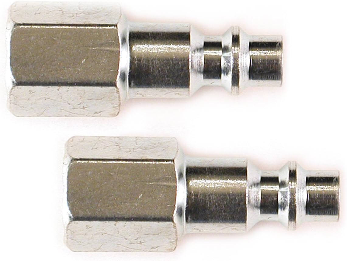 Primefit IP1414FS-2 1/4-Inch Industrial Steel Plug Set with 1/4-Inch Female NPT, 2-Piece