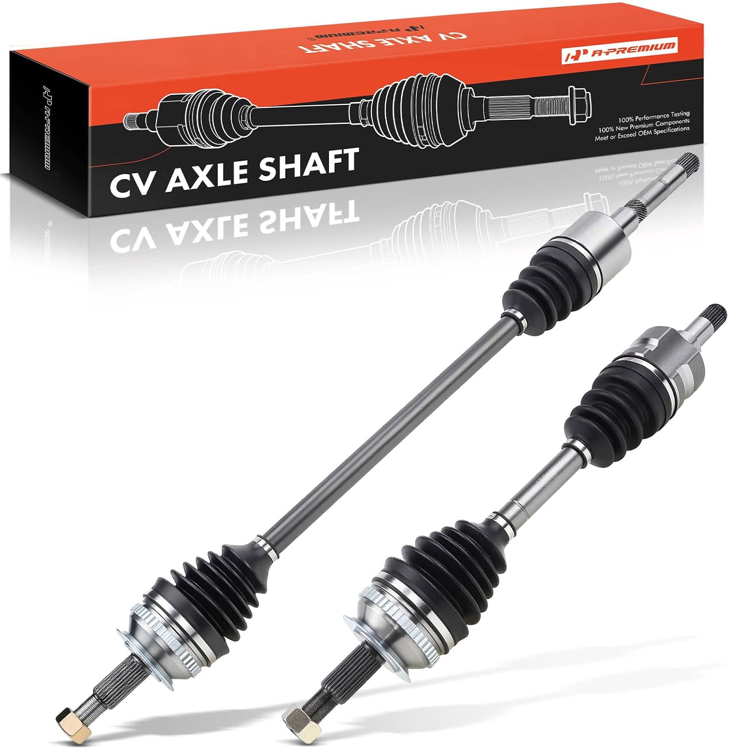 A-Premium Pair (2) Front CV Axle Shaft Assembly Compatible with Chrysler Town & Country, Grand Voyager & Dodge Grand Caravan & Plymouth Voyager, 1996-2007, FWD Only, Left and Right