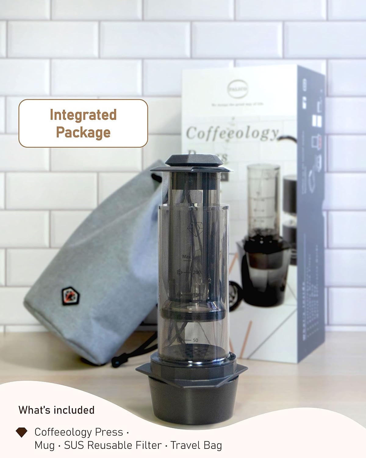 PALICO Coffeeology Press - Portable French Press & Espresso Travel Maker
