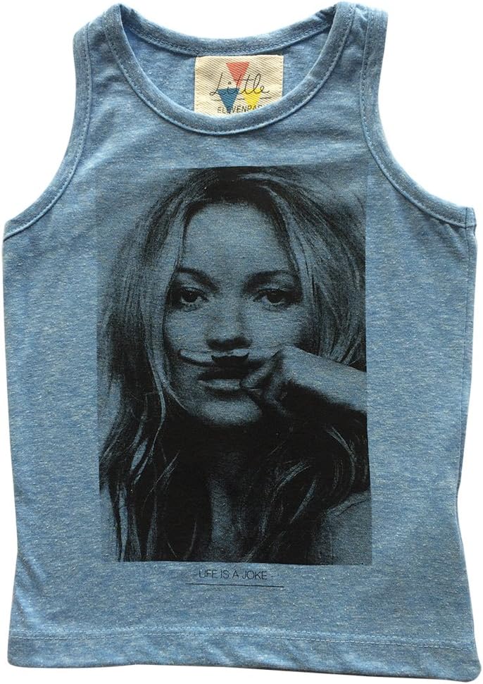 Kids Little Girls Kate Moss Tank Shirt Blue