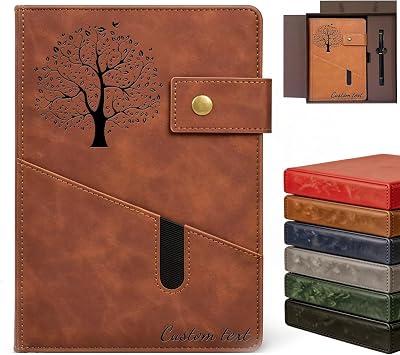 Personalized Leather A5 Notebook Set for Business