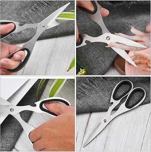 Miniatura 9 de Utoolmart Tijera de cocina de 7 pulgadas, cizalla multiusos para pollo, aves de corral, pescado, carne, barbacoa, 1 unidad