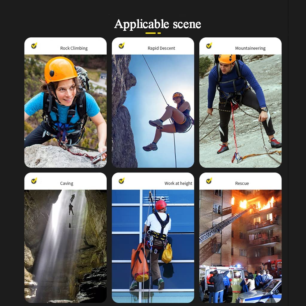 SwaYve Cintura Di Sicurezza per Metà Corpo, Imbracatura Di Sicurezza Anticaduta, Cintura Di Sicurezza per Protezione da Arrampicata per Arrampicata, Alpinismo, Soccorso Antincendio, Discesa in Corda D