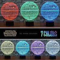 Vista 2 de Manco 3 Pattern 16 Colors 3D Night Light Birthday Gifts for Fans