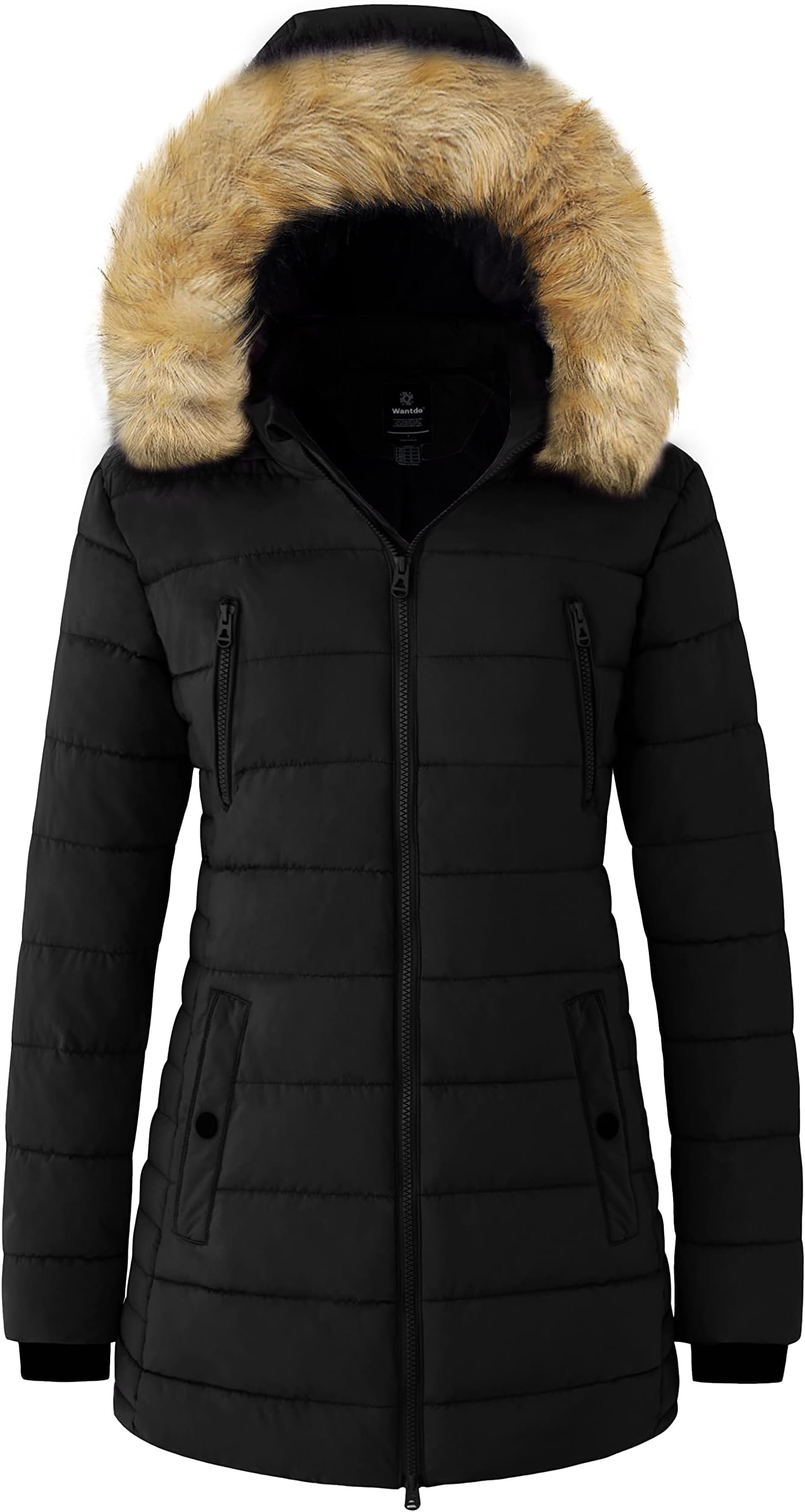 Women's Warm Winter Coat Heavy Puffer Jacket Parka with Fur Trimmed Hood