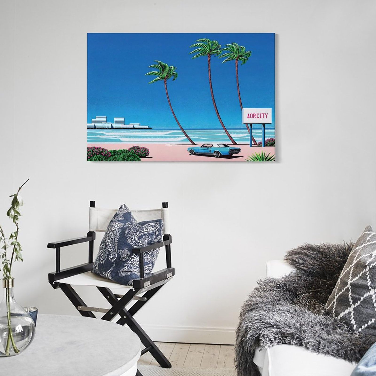 Amazon.co.jp: 画家永井博 夏の風景と車4ポスター クール ポスター 壁