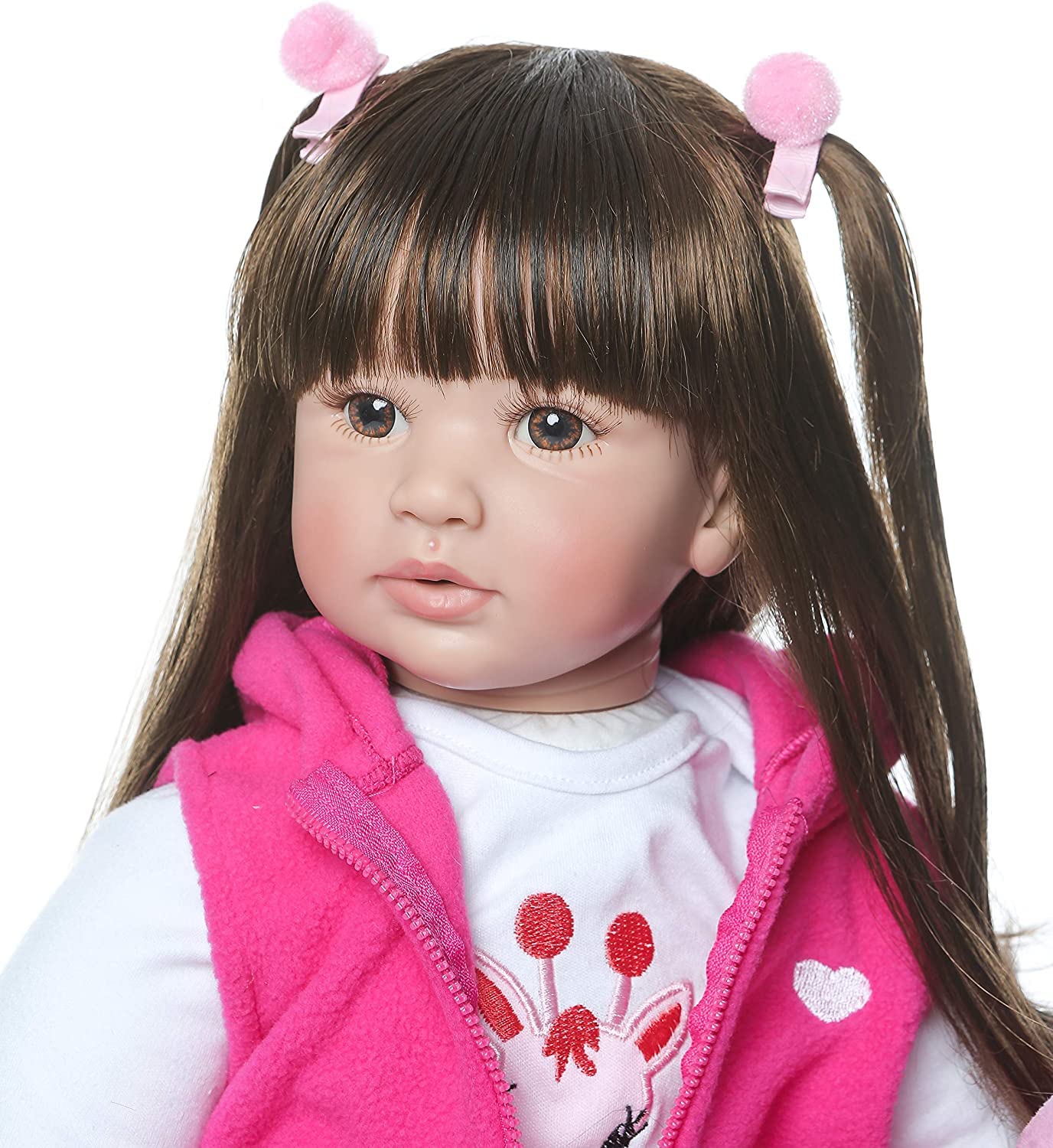 ZIYIUI 24 Pollici 60 cm Bambole Reborn Femmina Silicone Morbido Vita Reale Realistico Fatto a Mano Bambole Reborn Originali Giocattoli Per Ragazzi e Ragazze Regali di Festa Magnetici Reborn Doll