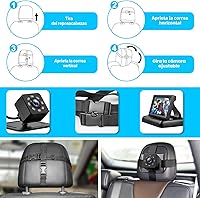 Vista 2 de Espejo de coche para bebé con pantalla de función de visión nocturna HD de 4.3 pulgadas, cámara de seguridad para asiento de automóvil con amplia