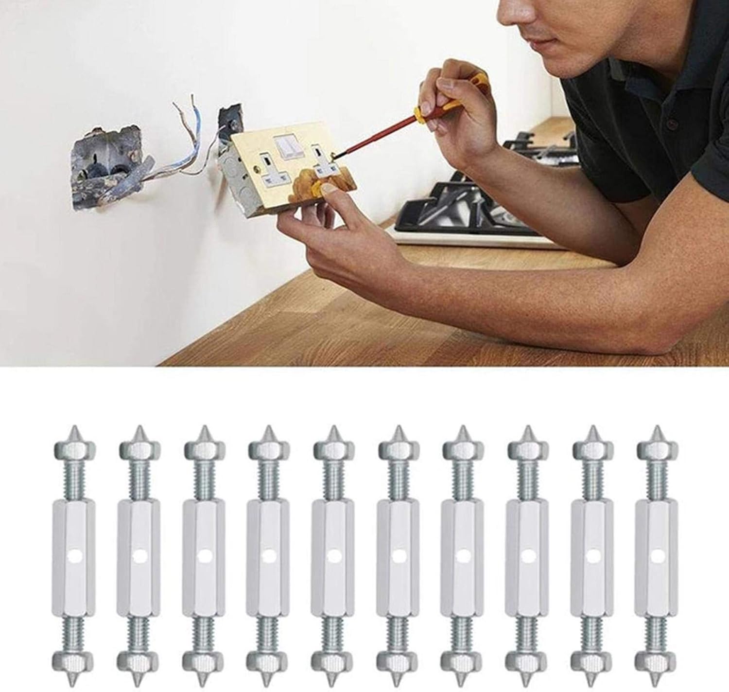 jycous Universal Socket Wrench Set - Cassette Repairer Tools Set with 10 Repairs 10 Long Screws 1 Wrench for Cassette Junction Box : Beauty & Personal Care