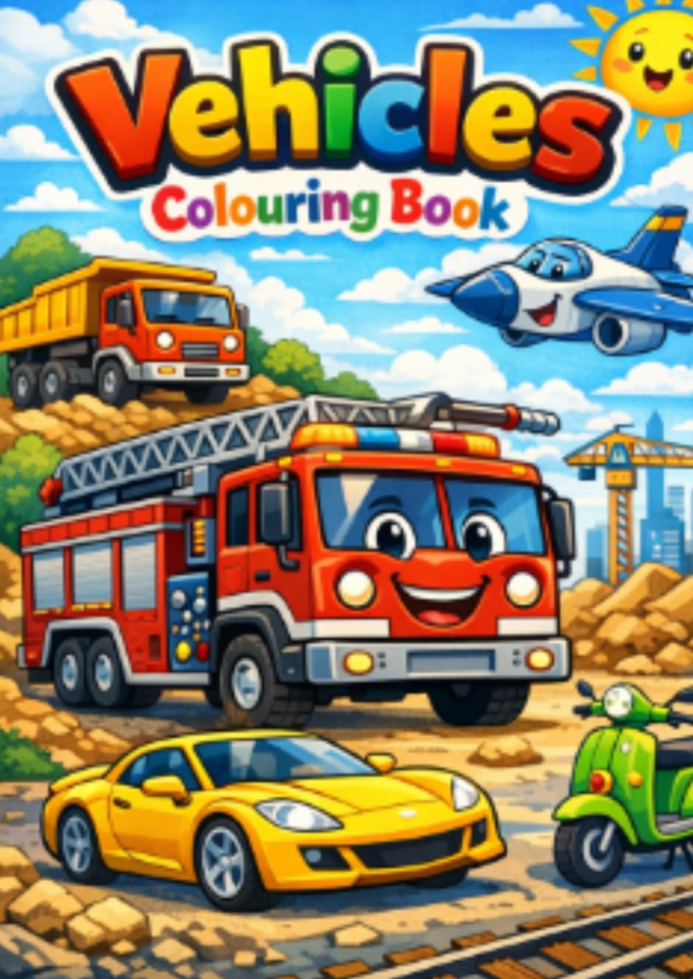 Kindergarten Vehicles Colouring Book