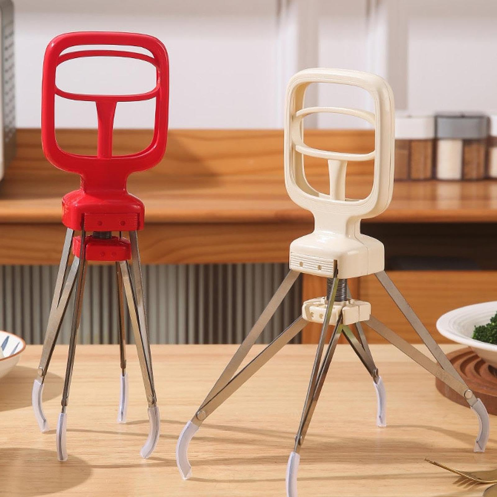 Hot Plate Gripper Compact Kitchen Tool Sturdy Bowl Clip for Home Cooking Bar White-image-0