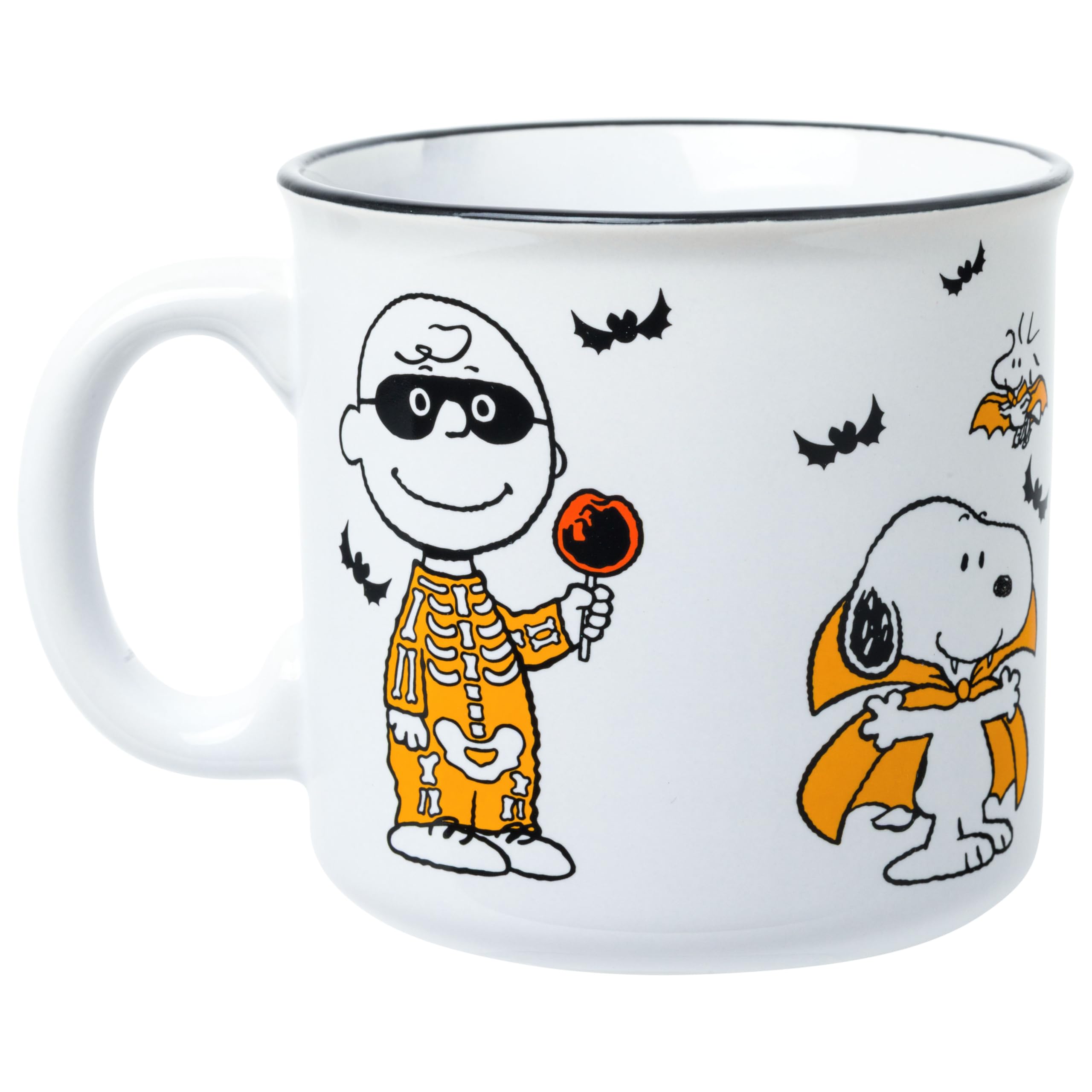 Silver Buffalo Peanuts Halloween Squad Costumes, Keramik Camper Tasse, 567 g | Charlie Brown, Snoopy, Woodstock, Lucy und Linus, 0,59 Liter