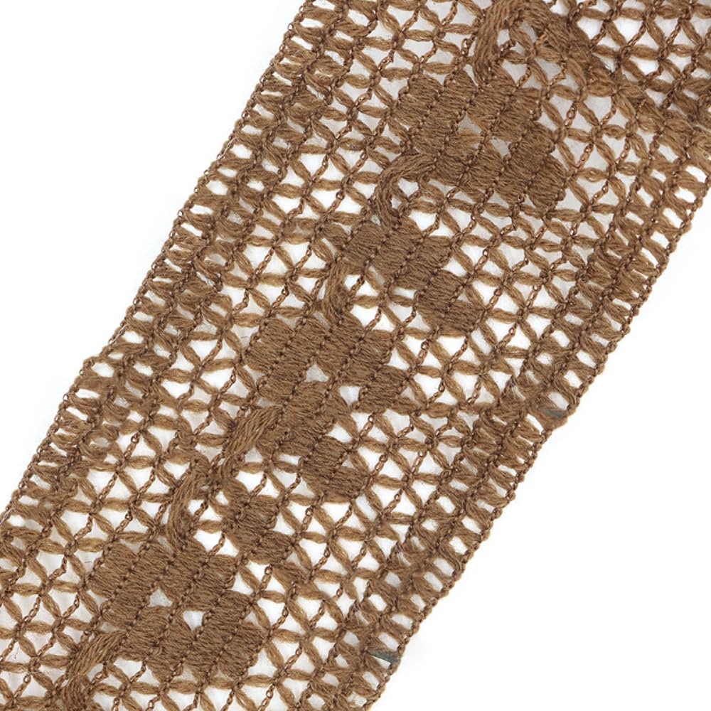 10 m 7.5 cm Decorative Lace Ribbon Lace Border Crochet Border Lace Decorative Ribbon Lace Trim Ribbons for Table Decoration, Wedding Decoration, Sewing Craft, Clothing Decoration, Scrapbooking, Brown