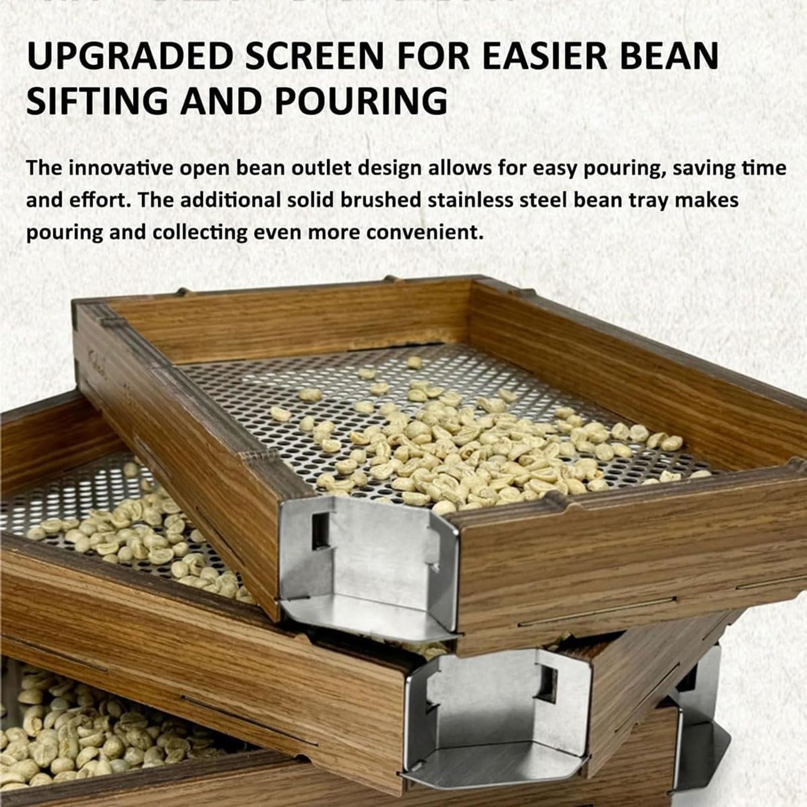 Kaffeebohnen-sortiersieb, Sieb Für Grüne Kaffeebohnen, 12-21 Mesh, 4,76-8,33 Mm, Edelstahl, Für Präzises Backen Und Cafés 6.74 mm