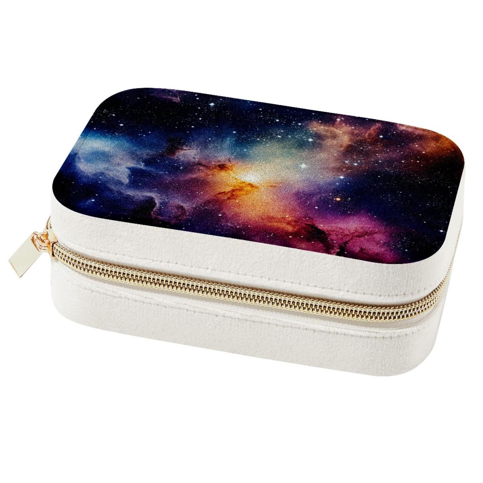 Boîte à bijoux de voyage Super Milky Way Stars pour bagues et colliers
