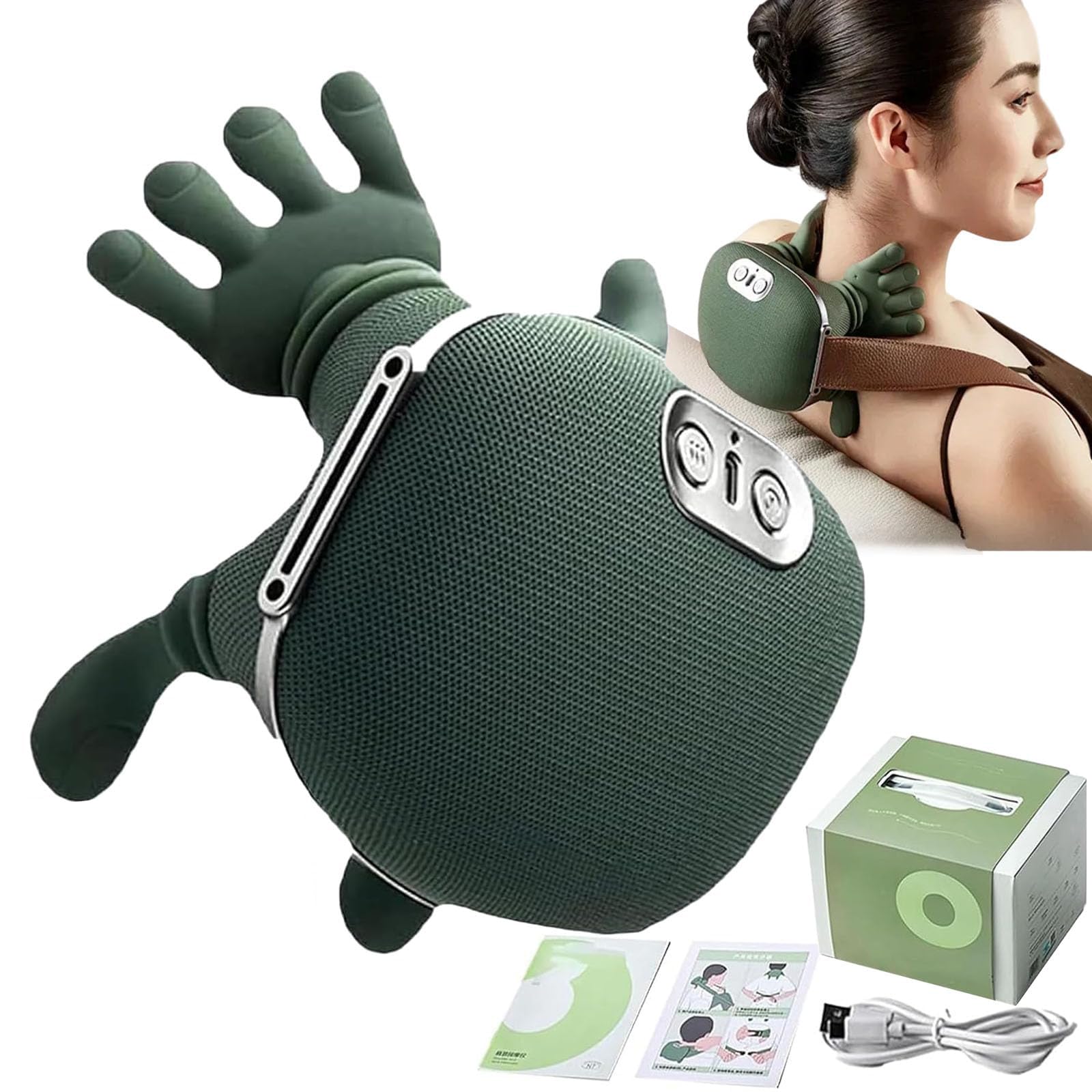 Massaggiatore Shiatsu senza fili con calore per alleviare il dolore al collo, alle spalle e alla schiena