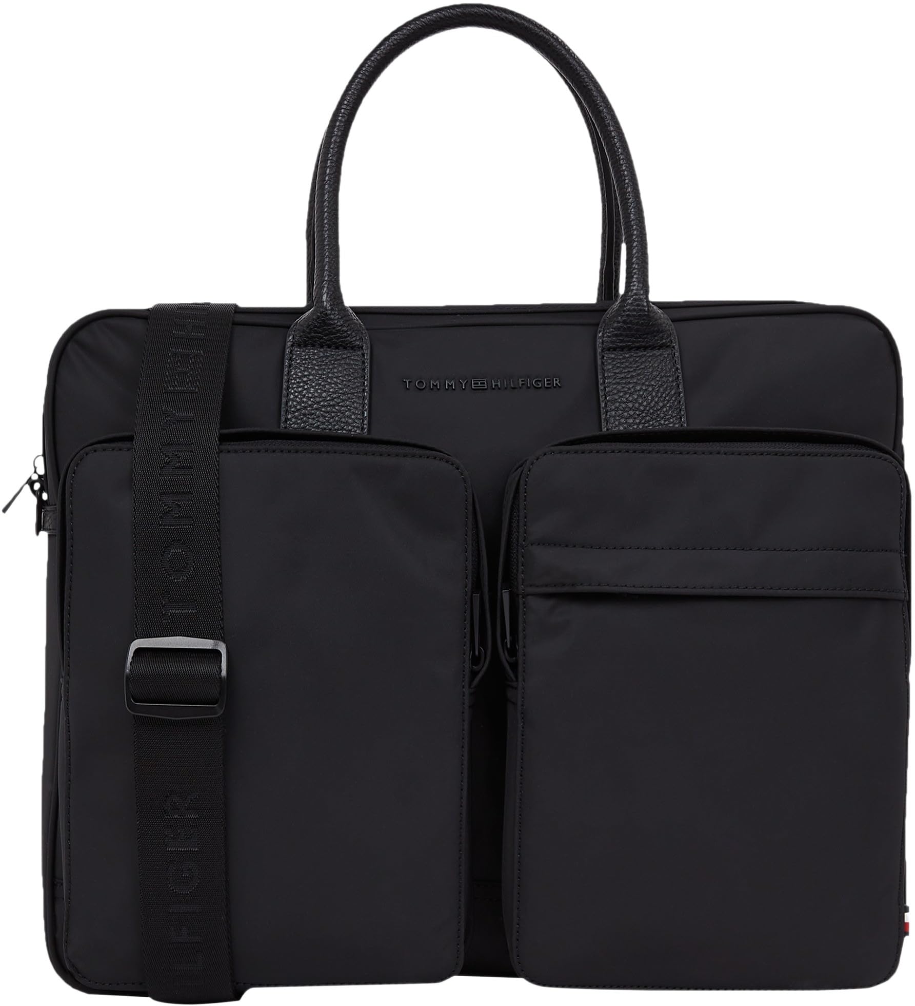 Tommy Hilfiger Sac pour Ordinateur Portable Homme Repreve Computer Bag avec Bandoulière