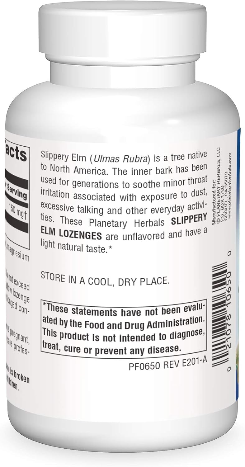 PLANETARY HERBALS Slippery Elm Lozenges, Unflavored, 200 Count - Image 2