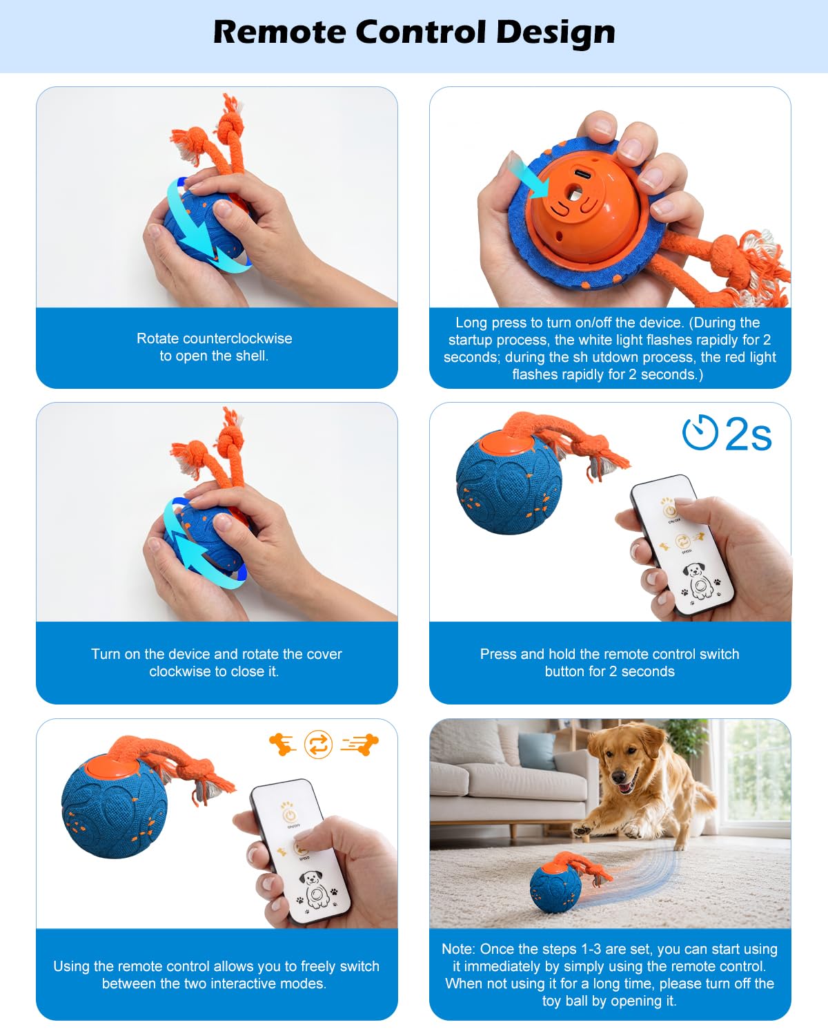 CloudValley Juguete Inteligente Interactivo para Perros con Control Remoto, Material E-TPU