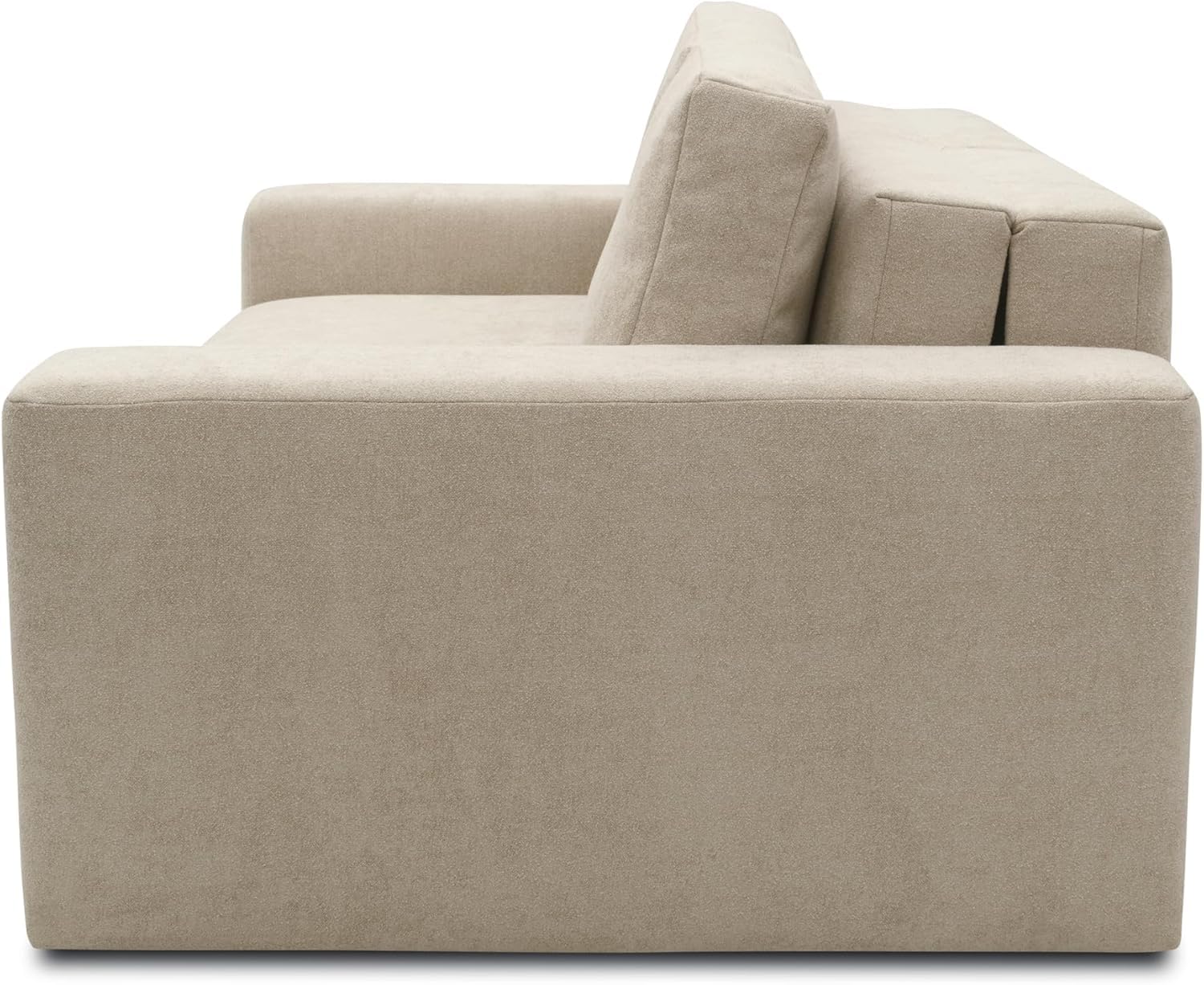 DOMO. collection Sofa Lares, Schlaffunktion & Federkern, Beige | 2 Sitzer mit Schlaffunktion und losen Rückenkissen, komfortables Schlafsofa, 192 x 116 x 85 cm (BxTxH)