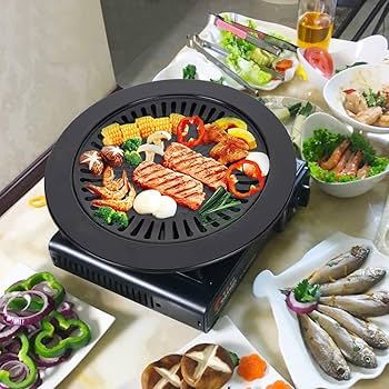バーベキュー・調理用品 Kaze_to_mori Grow plate Amazon.com: Zerodis BBQ Plate,Korean Round Non Stick
