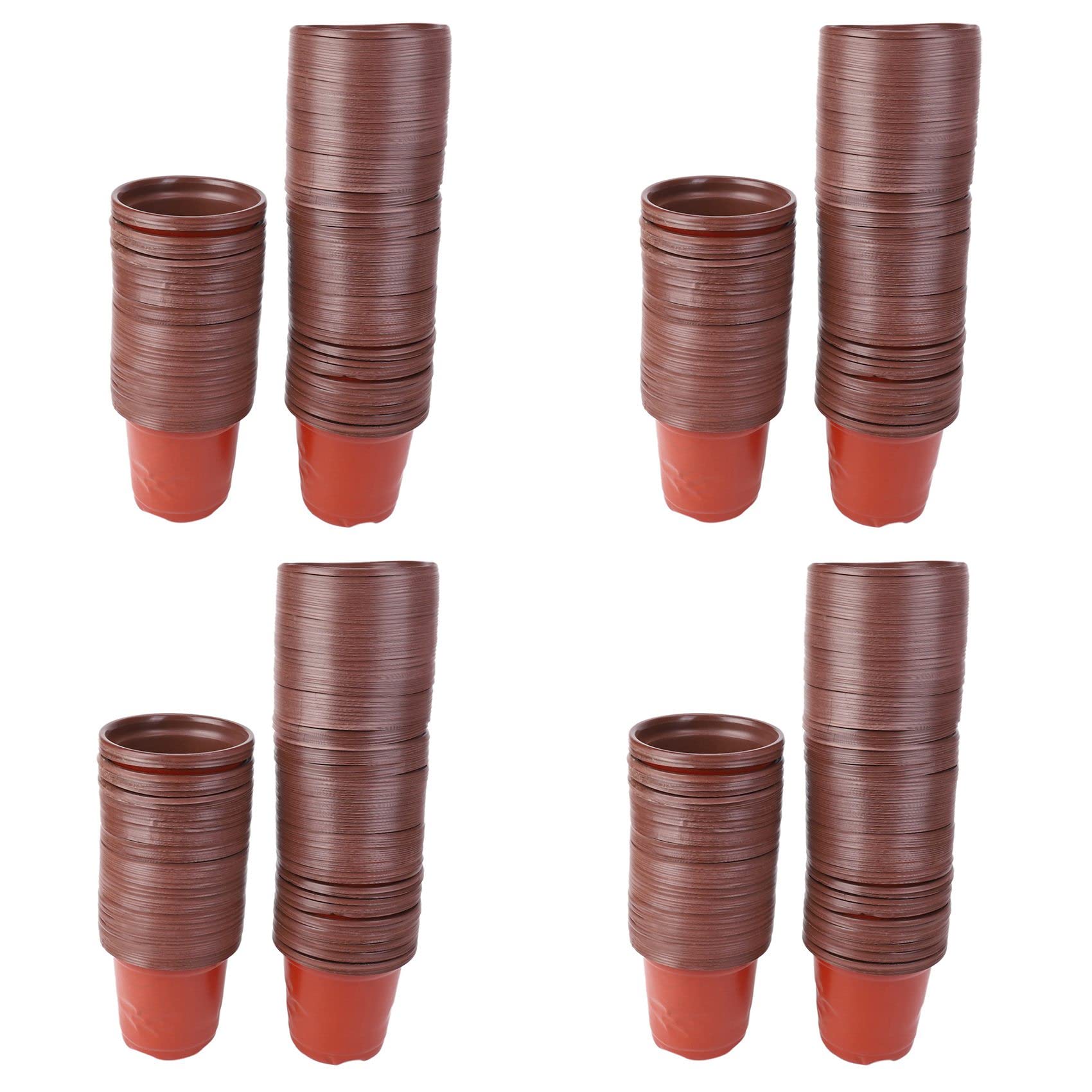 Hndhbfgrt 800Pcs 4 Inch Plastic Flower Seedlings Nursery Supplies Planter Pot/Pots Containers Seed Starting Pots Planting Pots