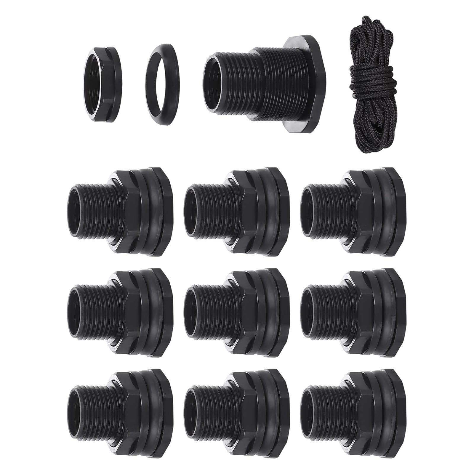 Garden Hose Adapter 3 / 4Inch GHT Hose Fitting with Rubber Washer for Faucets Container Aquariums Accessories Fruit Adapter