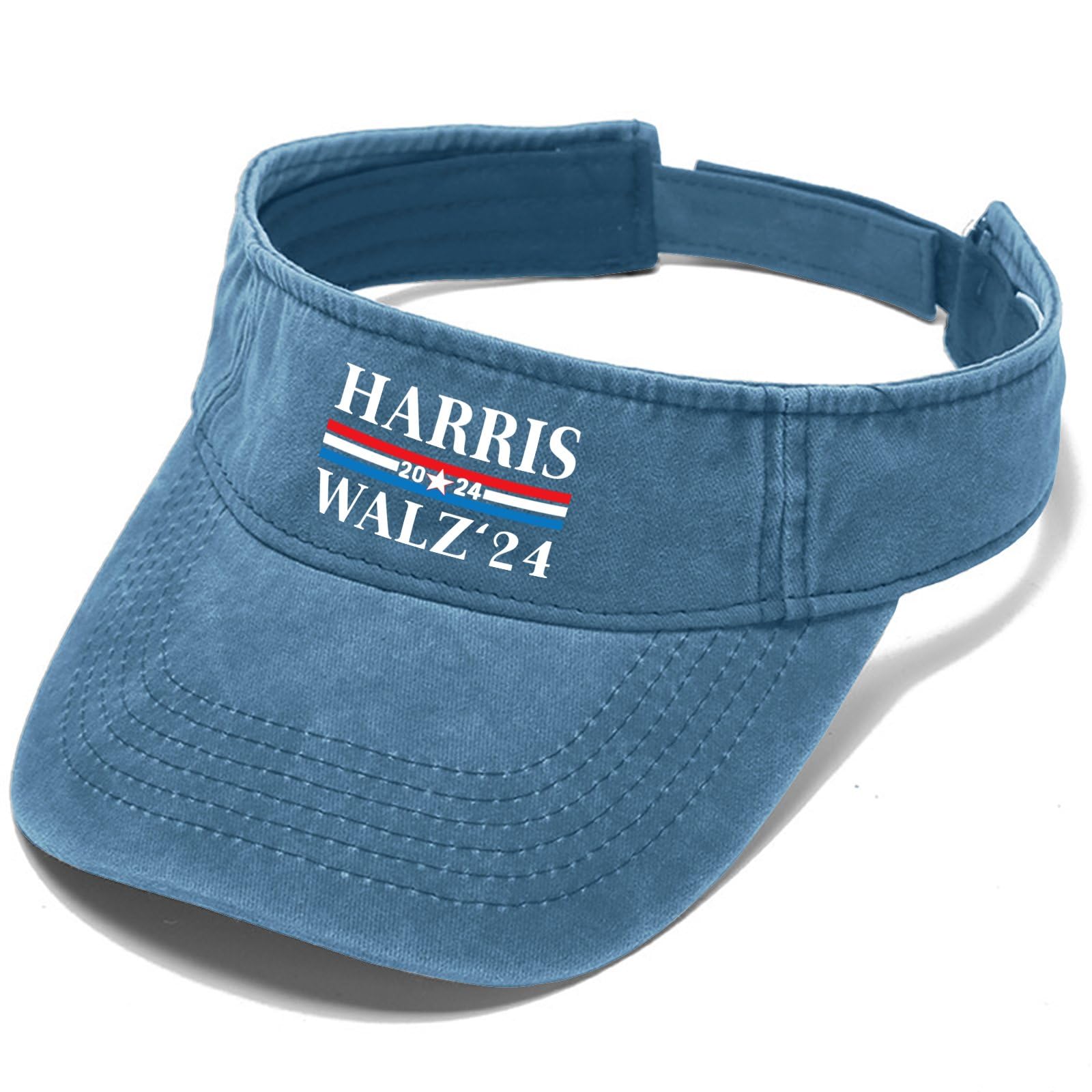Harris Walz 2024 Campaign for President Harris Waltz Vintage Caps Sun Visor for Teens Golf Cap Lake Blue