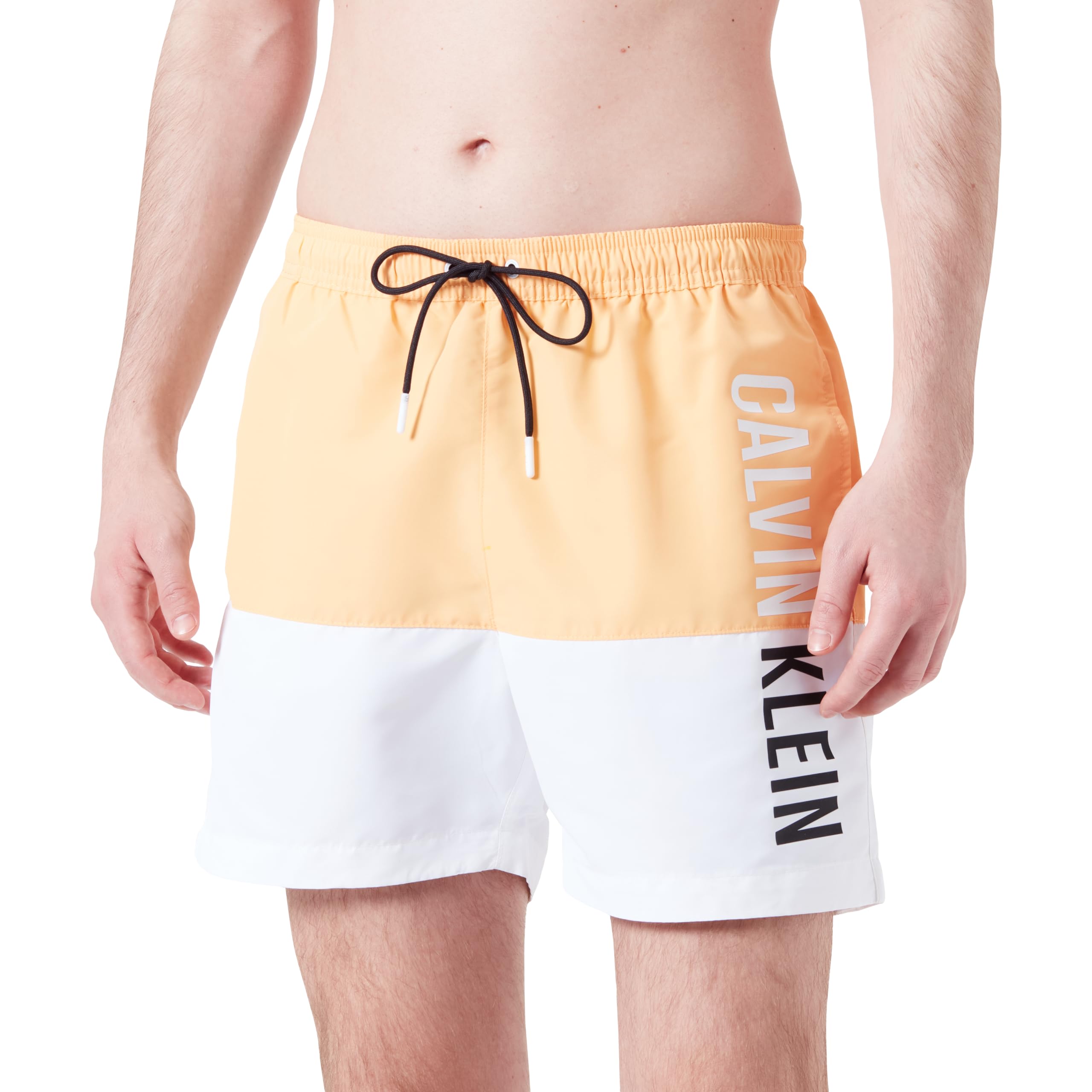Calvin Klein Boxer de Playa para Hombre CK Bañador de Piscina con Logo Estampado elástico y cordón en la Cintura artículo KM0KM00994