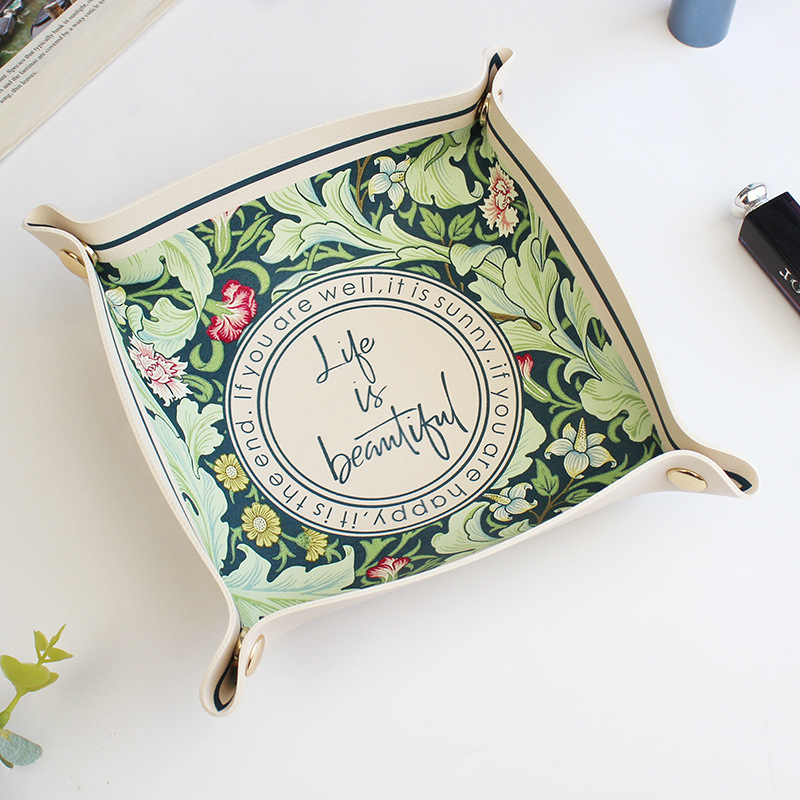 AIBAOBAO 2 Vassoi Portaoggetti In Pelle PU - Organizzatore Da Ingresso Per Chiavi, Monete, Gioielli - Foto 11