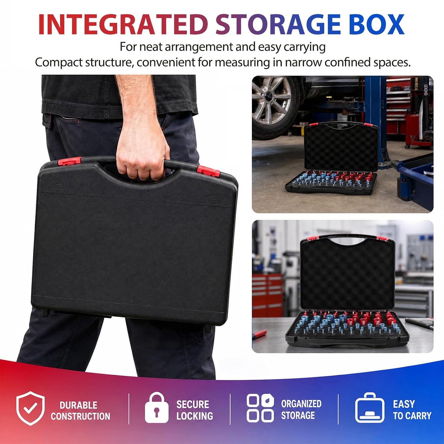 76Pcs Thread Gauge, Inch & Metric Nut Bolt Thread Checker Tool | 2-in-1 Inch & Metric Thread Identifier Kit with Storage Case for Auto Repair & Mechanical Maintenance