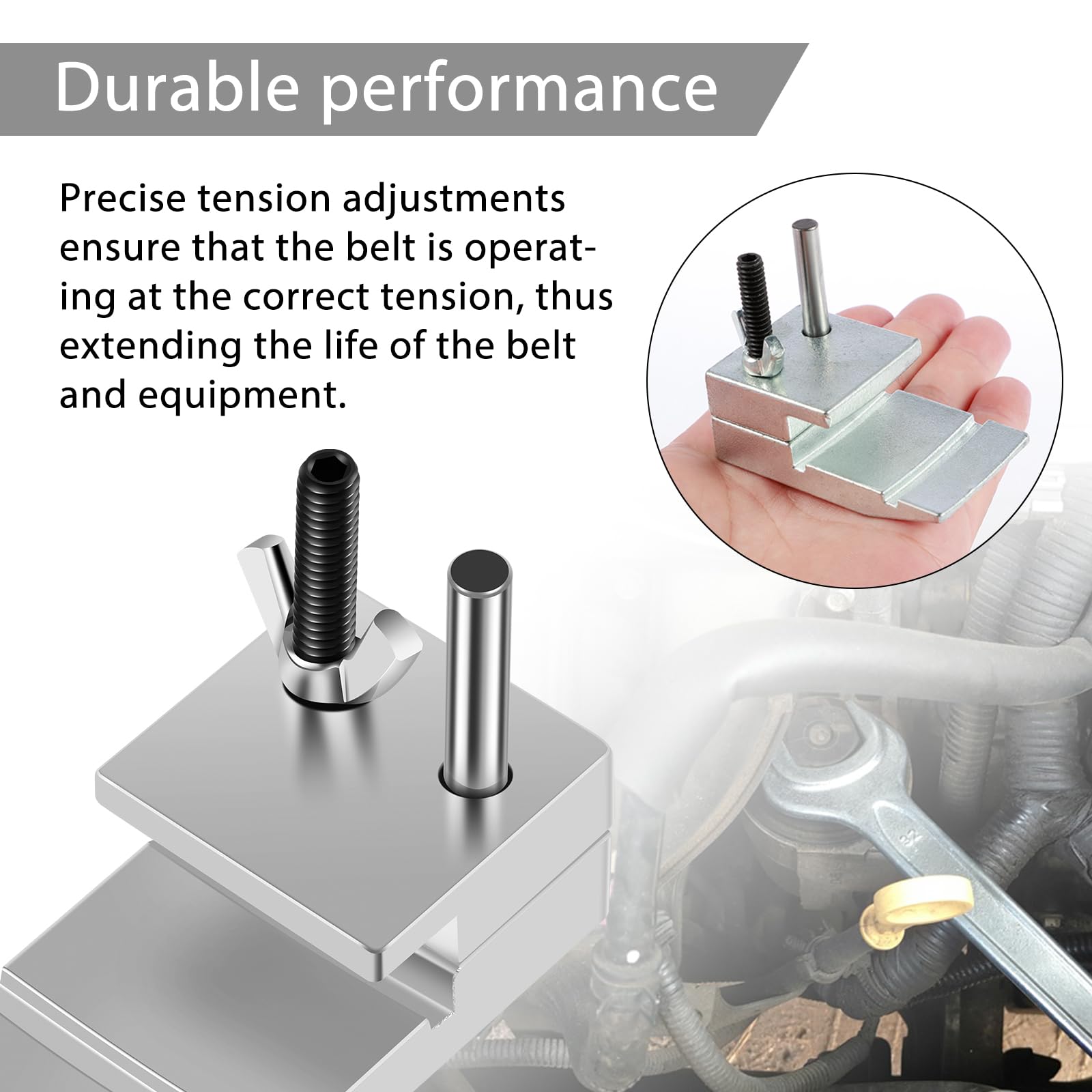 LYDODOKA 59350 Stretch Belt Installer for Extra Deep Double Pulleys, Adjustable Stretchy Belt Install Tool for 3.5L and 3.7L Engines, Prevent Damage to The Belt or Pulley