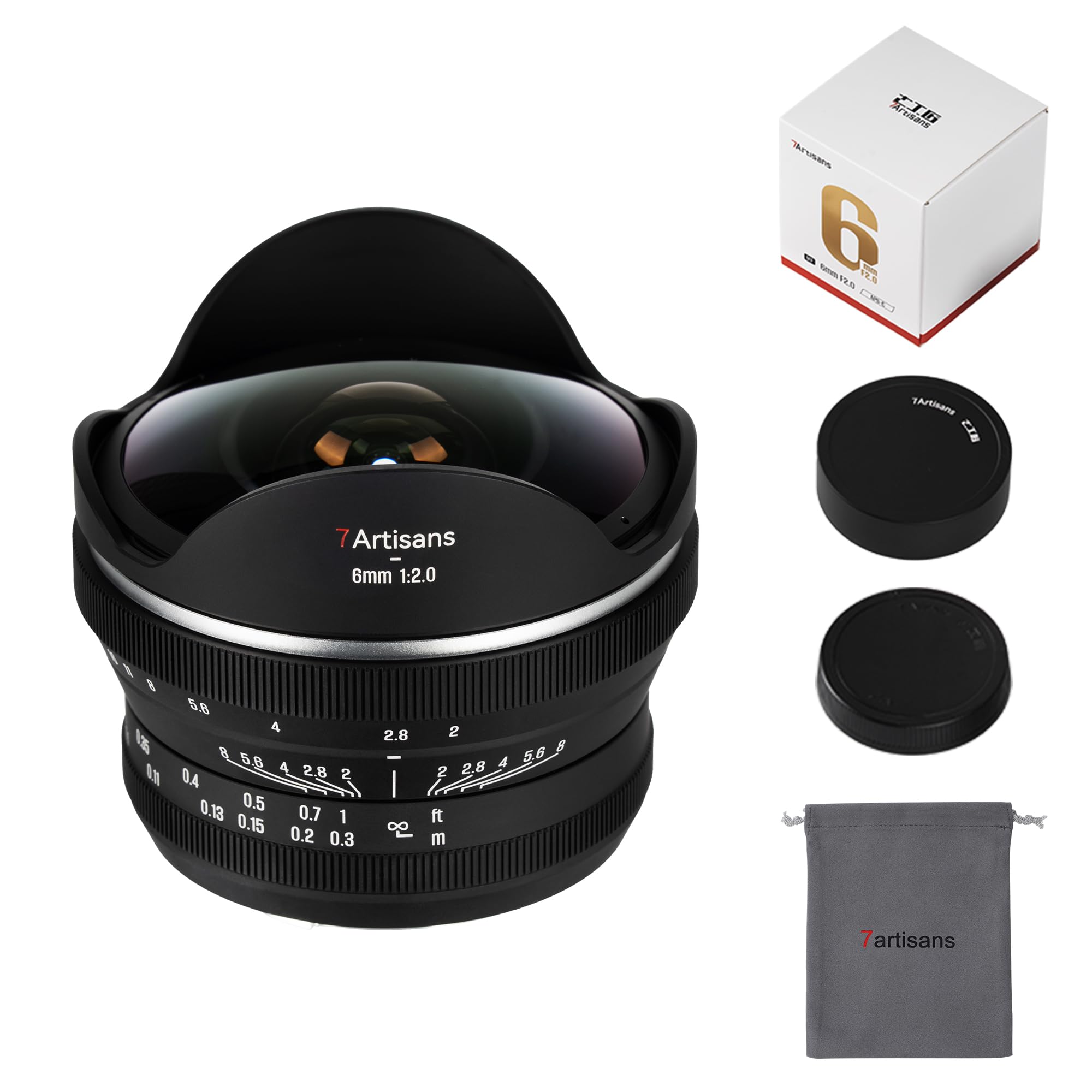 Amazon | 7artisans 6mm F2.0 APS-C 魚眼 超広角 220° レンズ