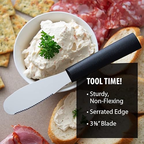 Miniatura 7 de Rada Cuchillo esparcidor de cubiertos - Hoja dentada de acero inoxidable con mango de aluminio fabricado en los Estados Unidos