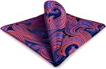 S&W SHLAX&WING Paisley Pocket Squares pour les vêtements pour hommes XL Grand pour les fêtes de mariage Silky Touch
