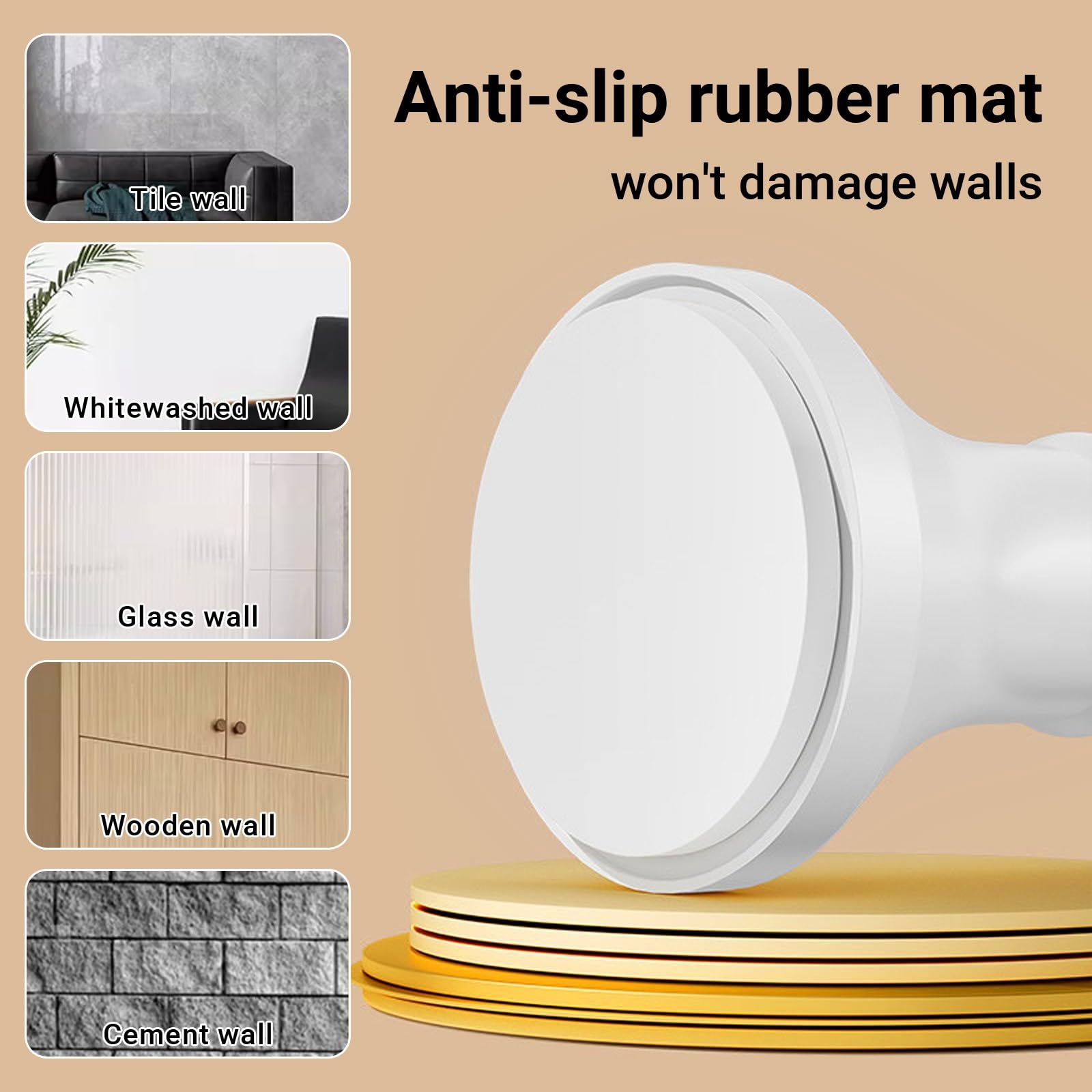 Barra de cortina de ducha ajustable, extralarga, 360-490 cm, acero inoxidable, 32 mm de diámetro, expandible, ideal para baños y cocinas, fácil instalación