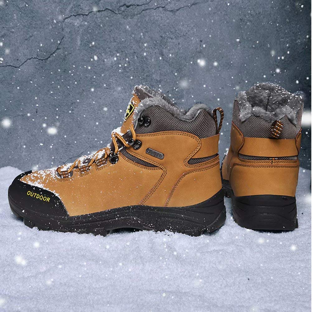 Botas De Invierno Hombre Botas De Nieve Impermeables Botas De Senderismo Cálidas Botas De Trekking Antideslizantes