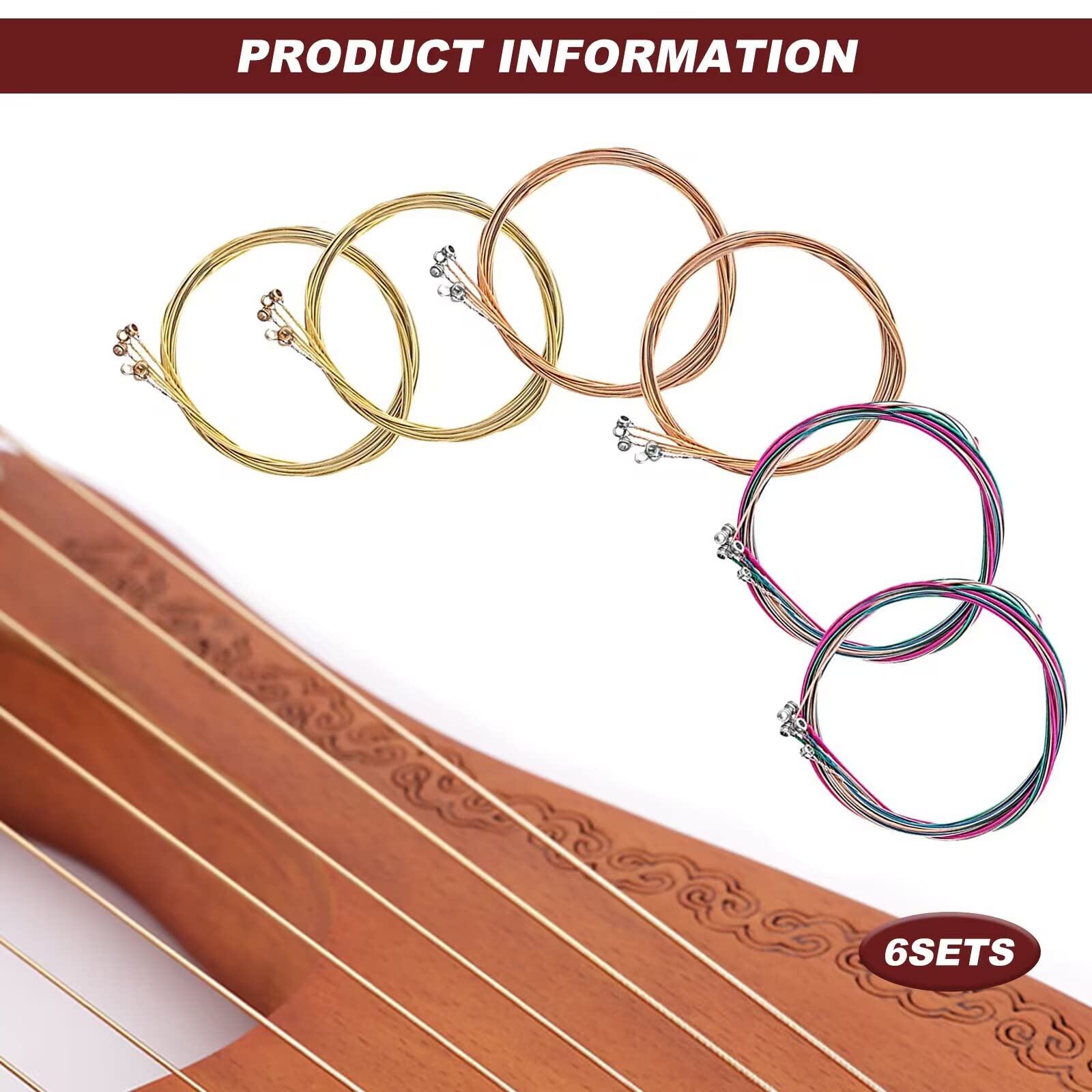 Accessoire Guitare Cordes Guitare Classique Colorées - 6 Cordes - Foto 4