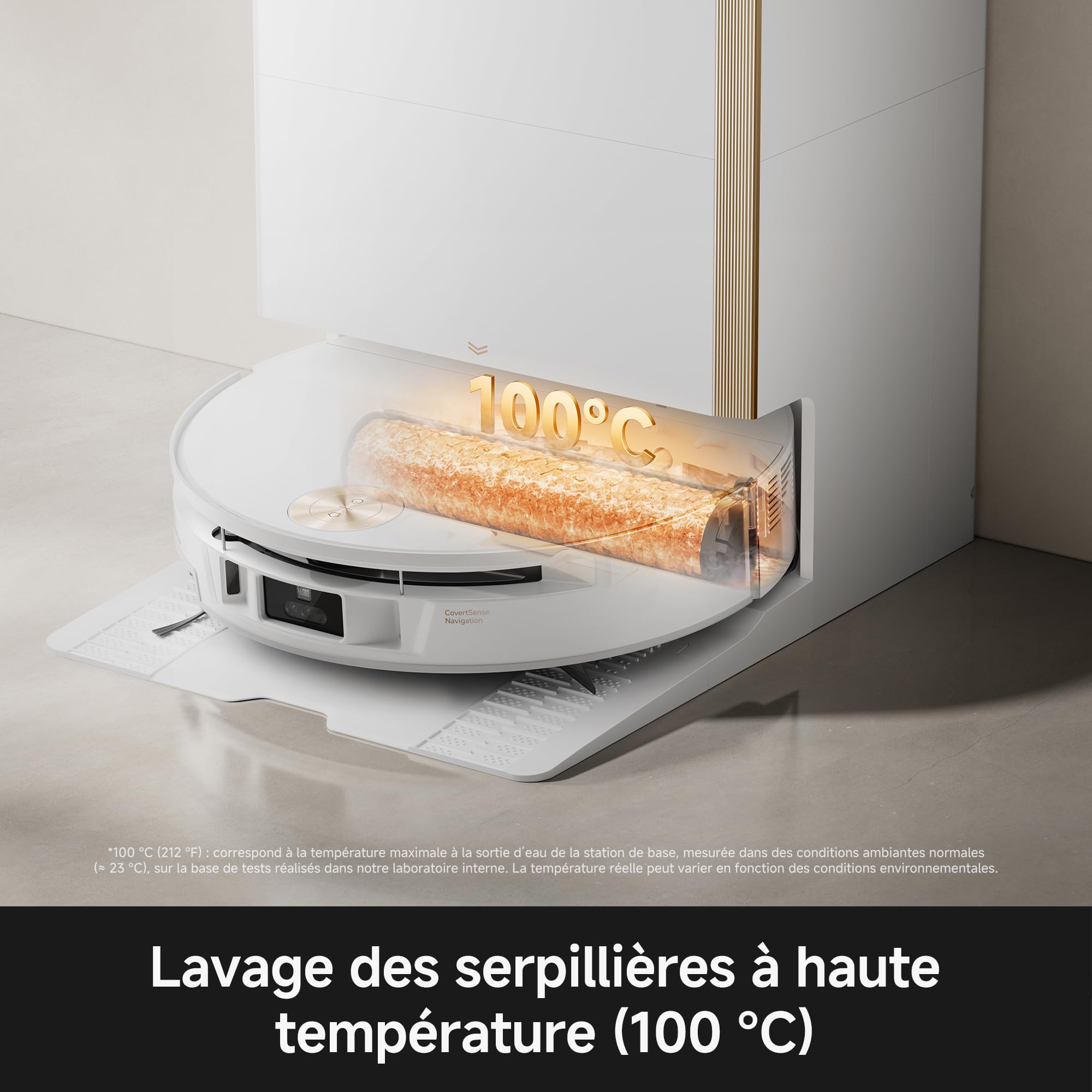 MOVA S70 Ultra Roller Robot aspirateur Laveur 32 000 Pa avec Lavage HydroForce, Navigation CovertSense, Technologie AutoShield, Double Anti-emmêlement, Commande vocale et Station Tout-en-Un