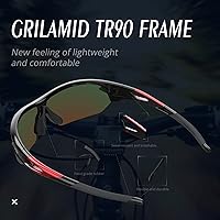 Vista 3 de Gafas polarizadas deportivas para sol Torege, con 5 lentes intercambiables para hombre y mujer, para ciclismo, correr, conducir, pesca, golf