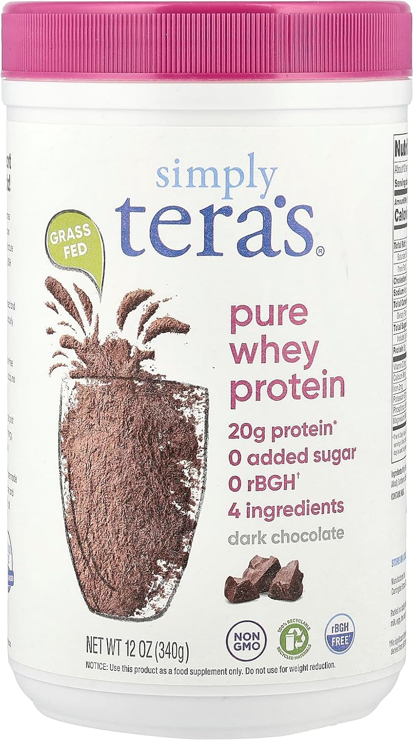 Tera's Whey Protein, Dark Chocolate, 12 OZ